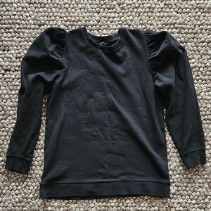 Zara Black Puffy Long Sleeve Sweatshirt